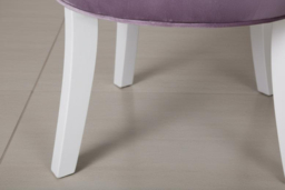 Upholstered Purple Velvet Vanity Stool with Tufted Plush Backrest and Wooden Legs - thumbnail 7