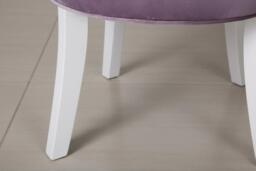 Upholstered Purple Velvet Vanity Stool with Tufted Plush Backrest and Wooden Legs - thumbnail 3