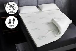 PRICE DROP! Soft Bamboo Mattress Topper - 4 Sizes & 2 Thickness Options - thumbnail 1