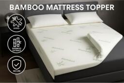 PRICE DROP! Soft Bamboo Mattress Topper - 4 Sizes & 2 Thickness Options - thumbnail 2