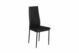 Contemporary Set of 2 Faux Leather High Back Dining Room Chairs