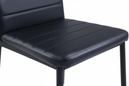 Contemporary Set of 2 Faux Leather High Back Dining Room Chairs - thumbnail 4