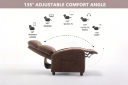EARLY BIRD! Velvet Massage Pushback Chair with Remote and 8-Point Vibration Massage - thumbnail 7