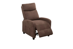 EARLY BIRD! Velvet Massage Pushback Chair with Remote and 8-Point Vibration Massage - thumbnail 1