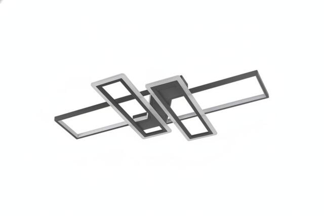 Geometric Black Frame LED Ceiling Light - image 1
