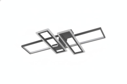 Geometric Black Frame LED Ceiling Light - thumbnail 5