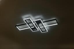 Geometric Black Frame LED Ceiling Light - thumbnail 4