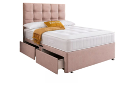 PRICE DROP! Cube Plush Divan Bed with Memory Sprung Mattress - thumbnail 7