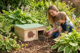 Weatherproof Wooden Hedgehog House - Durable Wildlife Shelter - thumbnail 2