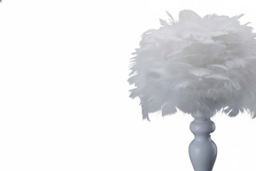 Feather LED Table Lamp White Metal Base - thumbnail 7