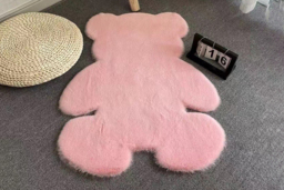 Anti-Slip Faux Fur Cute Bear-Shaped Rug - 4 Colours - thumbnail 4