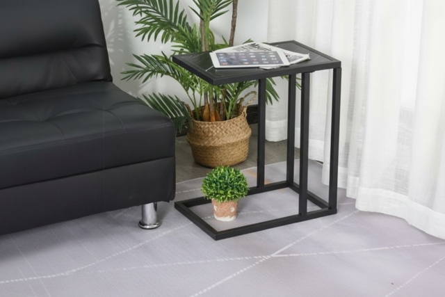 HOMCOM Contemporary Black & White Bedside Table - Compact Modern Nightstand, Durable Wood Effect, Space-Saving Bedroom Furniture - image 1