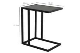 HOMCOM Contemporary Black & White Bedside Table - Compact Modern Nightstand, Durable Wood Effect, Space-Saving Bedroom Furniture - thumbnail 2