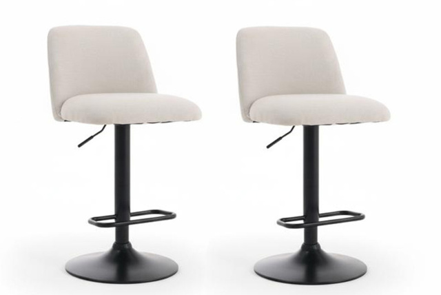 Minimalist Adjustable Swivel Counter Bar Stools, Set of 2 with Cushions - image 1