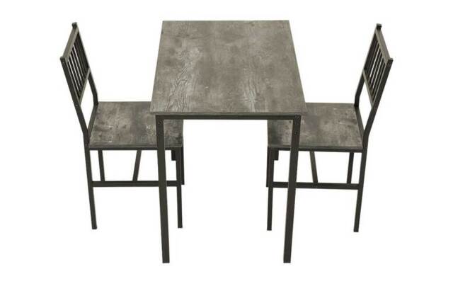 Retro Dining Table Set with 2 Chairs - image 1