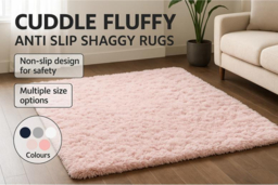 Cuddle Fluffy Anti-Slip Shaggy Rug - Plush Long Pile, Modern Style, Multiple Sizes & Colours - thumbnail 6