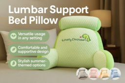 PRICE DROP! Lumbar Support Bed Pillow - Premium Comfort in 2 Sizes & 5 Designs - thumbnail 5