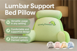 PRICE DROP! Lumbar Support Bed Pillow - Premium Comfort in 2 Sizes & 5 Designs - thumbnail 6