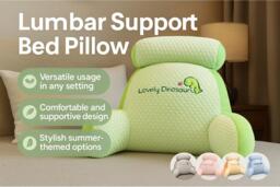 PRICE DROP! Lumbar Support Bed Pillow - Premium Comfort in 2 Sizes & 5 Designs - thumbnail 2