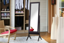 PRICE DROP! Full Length Modern Dressing Mirror - Adjustable Tilt, Sturdy MDF Frame, Crystal-Clear Glass - thumbnail 6