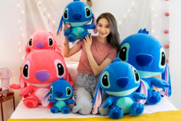 Stitch  Plush Cuddly Pillows - Soft Plush, Supportive PP Cotton, Unisex, 4 Sizes, Blue or Pink - thumbnail 3