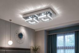 LED Ceiling Light with Faceted Crystals - thumbnail 6