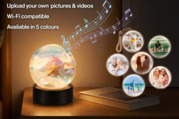 3D Magic Crystal Glass Ball Lamp with Custom Display - Built-in Speaker & 5 Colour Options - thumbnail 6