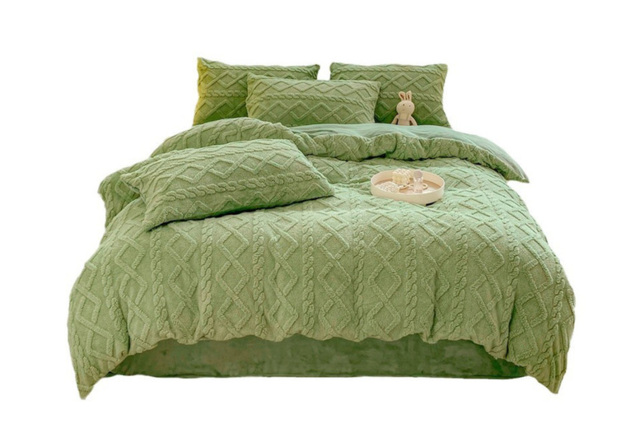 Luxury Taffeta Teddy Fleece Bedding Set - Ultra-Soft, Machine Washable, 5 Sizes & 8 Colours
