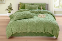 Luxury Taffeta Teddy Fleece Bedding Set - Ultra-Soft, Machine Washable, 5 Sizes & 8 Colours - thumbnail 2