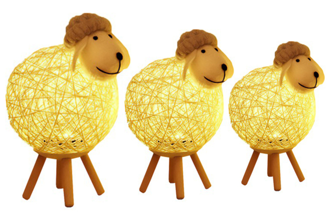 Dimmable Sheep LED Table Lamp - Cute Energy Efficient Bedside Light, 3 Sizes or Multi-Pack - image 1