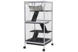 Small Animal Cage Play House with Wheels - Multi-Level Hamster, Ferret & Chinchilla Cage, Easy Clean, Portable Enclosure - thumbnail 5