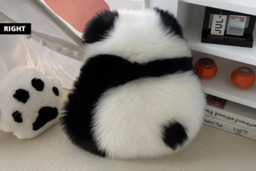 Plush Panda Imitation Wool Cushion or Pillow - Ultra-Soft, Versatile Panda Decor, 52cm x 53cm - thumbnail 7