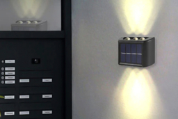 Solar LED Outdoor Wall Lantern - 6-LED, Weatherproof, Dual Colour, Solar-Powered - thumbnail 8