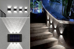 Solar LED Outdoor Wall Lantern - 6-LED, Weatherproof, Dual Colour, Solar-Powered - thumbnail 7