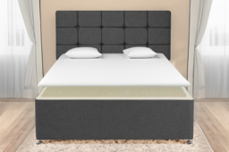 Premium Divan Bed with Storage Drawers & Grey Fabric Headboard - All Sizes - thumbnail 8