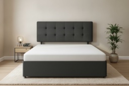Premium Divan Bed with Storage Drawers & Grey Fabric Headboard - All Sizes - thumbnail 2