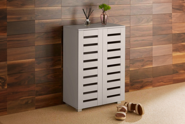 Wooden Shoe Storage Cabinet - Minimalist, Multi-Shelf Organiser in 2 Styles & 3 Colours - image 1
