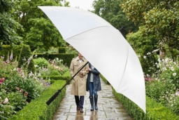 Jolly Brolly Weather-Resistant White Golf Umbrella - Large Canopy Outdoor Shelter for Garden & Patio