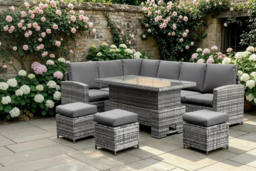 PRICE DROP! Stylish 9-Seater Rattan Garden Sofa Set With Adjustable Table - thumbnail 6