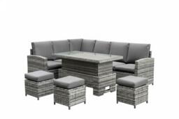 PRICE DROP! Stylish 9-Seater Rattan Garden Sofa Set With Adjustable Table - thumbnail 2
