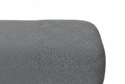 Upholstered Teddy Fleece Tufted Footstool with Wooden Legs - thumbnail 4