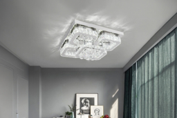 Flush Mount Ceiling Light with Crystal Droplets - thumbnail 7