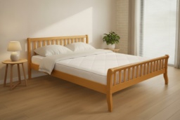 Milan Traditional Solid Wood Oak Bed Frame - Double & King Size - thumbnail 1