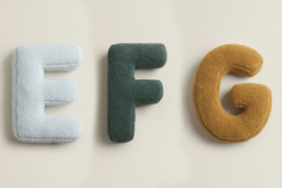 EARLY BIRD! Teddy Bear Bouclé Alphabet Cushion - Soft Plush, Custom Letters, 38cm x 30cm, Vibrant Colours - thumbnail 6