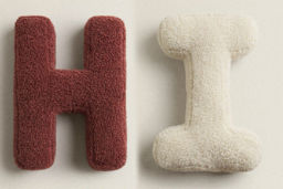EARLY BIRD! Teddy Bear Bouclé Alphabet Cushion - Soft Plush, Custom Letters, 38cm x 30cm, Vibrant Colours - thumbnail 8