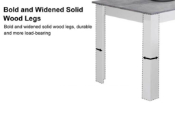 Bruce Grey Rectangle Dining Table - Durable Elegance for Everyday Dining - thumbnail 8