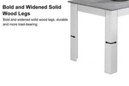 Bruce Grey Rectangle Dining Table - Durable Elegance for Everyday Dining - thumbnail 4