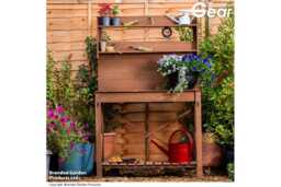 Garden Gear Premium Hardwood Potting Bench with Expandable Storage & Multi-Level Shelving - thumbnail 4