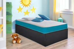 PRICE DROP! Children's Aqua Blue Memory Foam Mattress - Fun, Safe & Supportive - thumbnail 8
