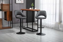 PRICE DROP! HOMCOM Adjustable Faux Leather Swivel Bar Stools - Modern Height Adjustable Kitchen & Home Seating - thumbnail 8